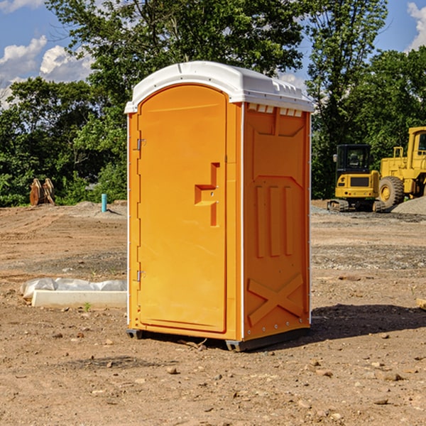 how often are the porta potties cleaned and serviced during a rental period in Minden